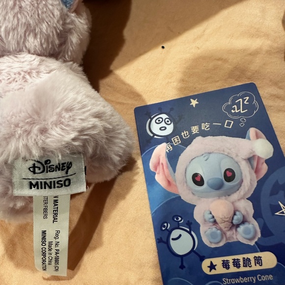 STITCH Eat Something Before Sleep Disney Miniso -Pink Strawberry Cone - Picture 5 of 5